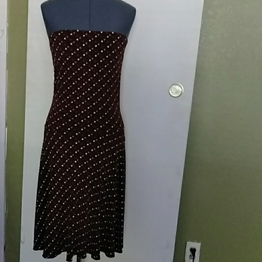 Cute Polka Dot Strapples Vintage Dress